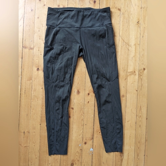 Lululemon Fast and Free High-Rise Tight 25", dark olive leggings - Picture 1 of 5